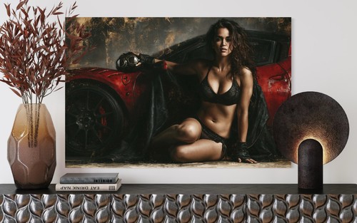 Quadro donna tela lingerie